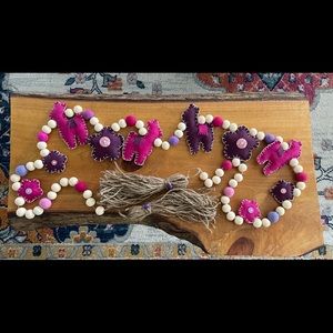 Handmade Purple & Pink Llama Garland. Window Decoration. Room decoration